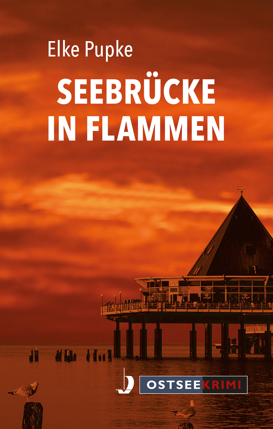 Seebrücke in Flammen